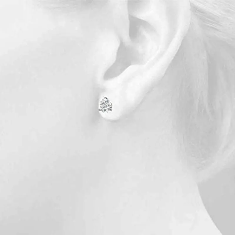 0.25 cttw - 6 cttw | Lab Grown Diamond with 14K White/Yellow/Rose Gold | 3 Prong Martini | Round Diamond Stud Earring for Women | D-E-F Color, VS-VVS Clarity