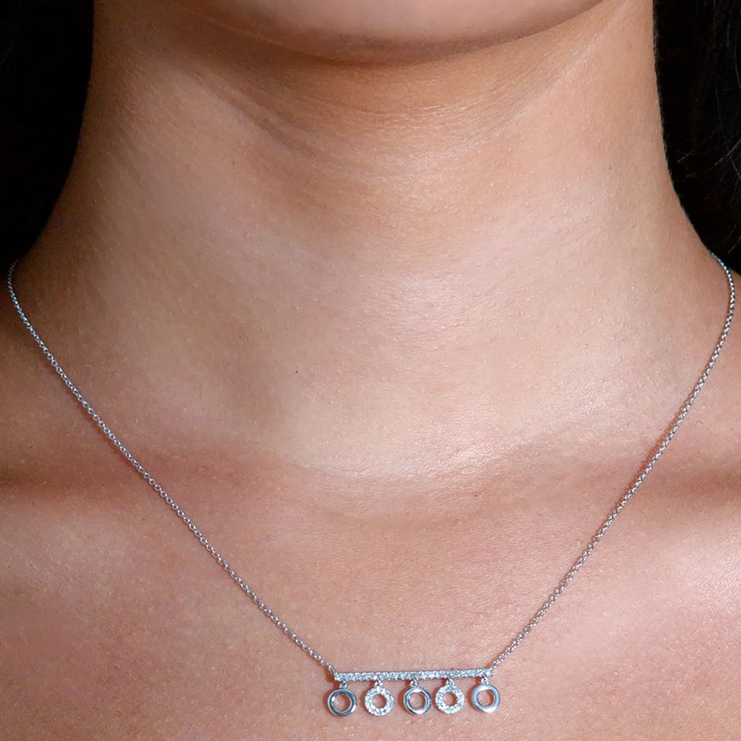0.25 ctw Diamond Fashion Bar Necklace Pendant