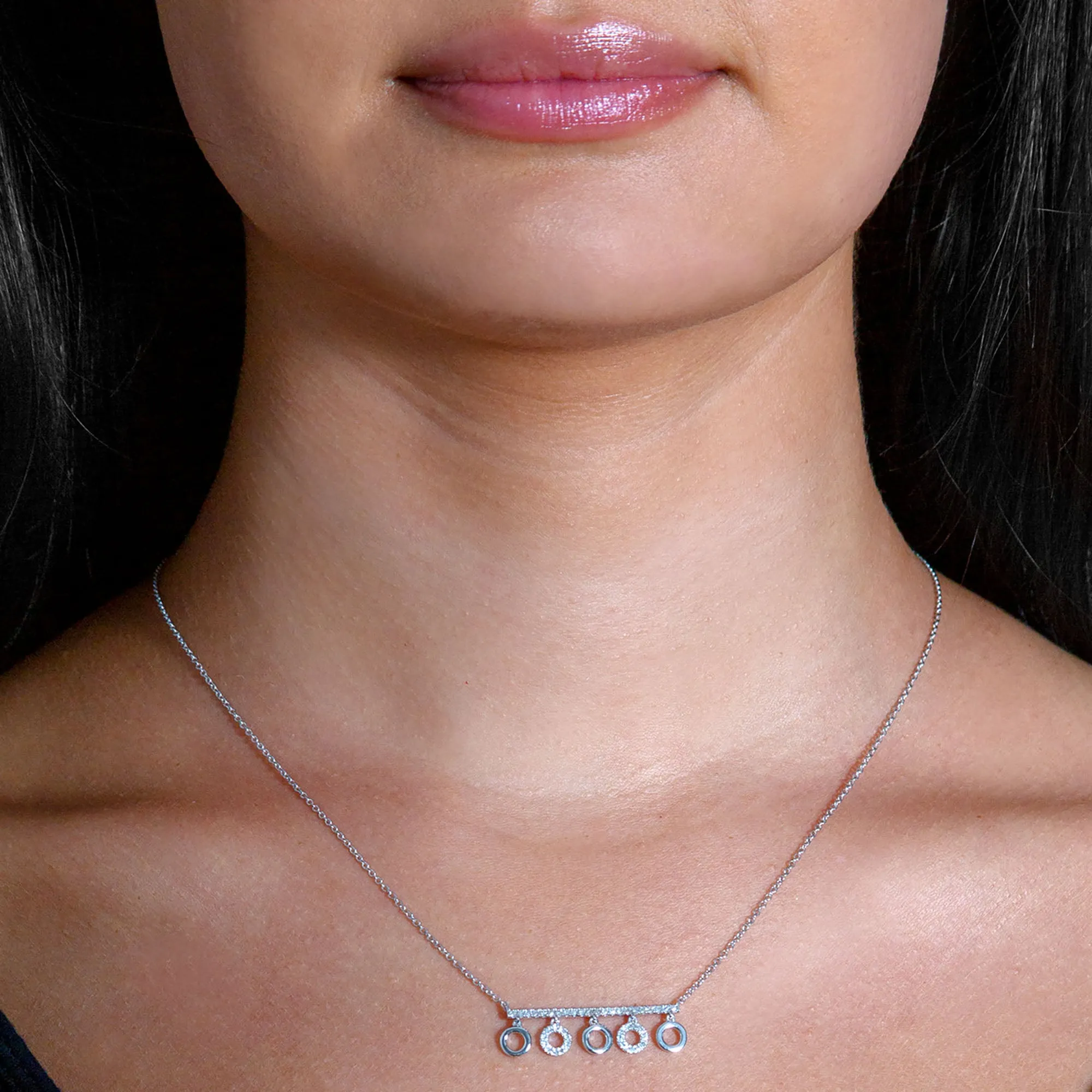 0.25 ctw Diamond Fashion Bar Necklace Pendant