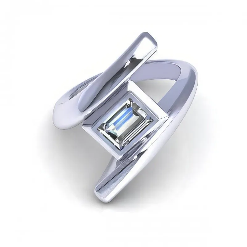 0.35-1.50 CT Emerald Cut Diamonds - Solitaire Ring