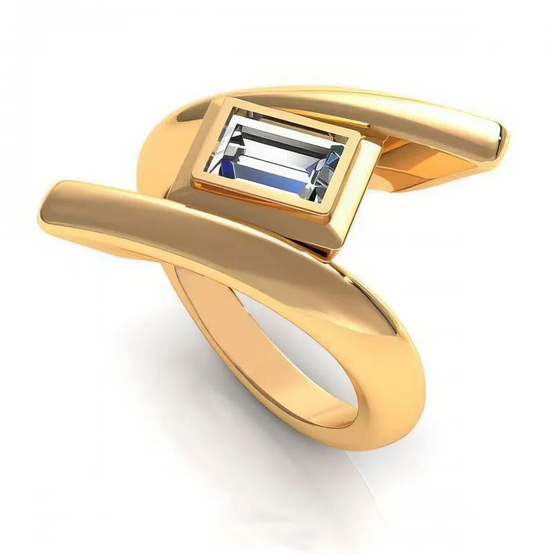 0.35-1.50 CT Emerald Cut Diamonds - Solitaire Ring