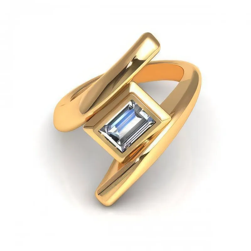 0.35-1.50 CT Emerald Cut Diamonds - Solitaire Ring