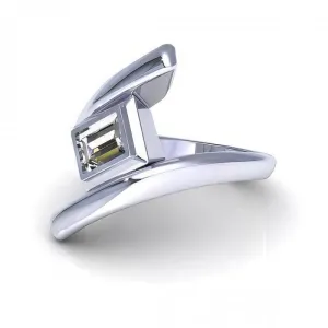 0.35-1.50 CT Emerald Cut Diamonds - Solitaire Ring