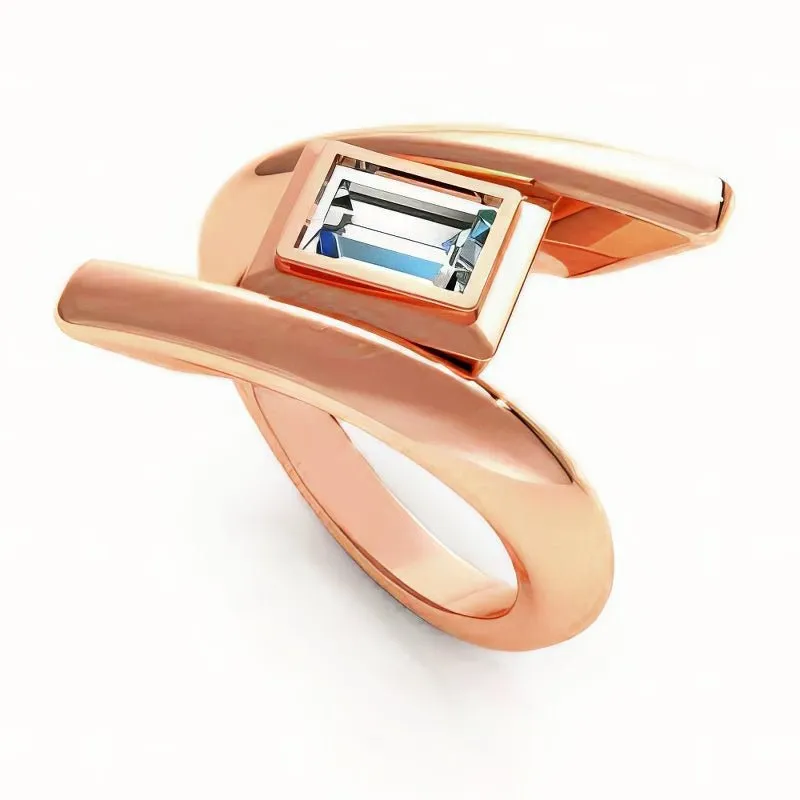 0.35-1.50 CT Emerald Cut Diamonds - Solitaire Ring