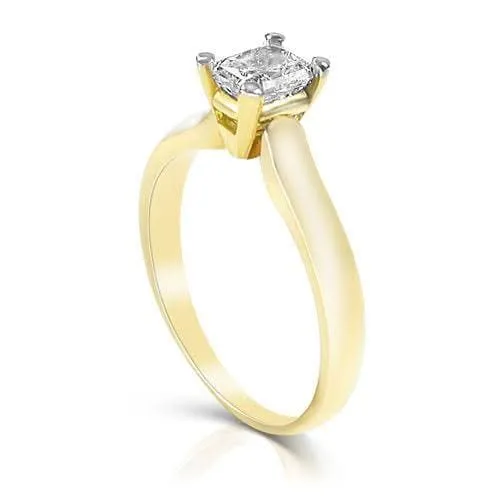 0.35-1.50 CT Radiant Cut Diamonds - Solitaire Ring