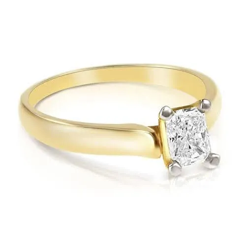 0.35-1.50 CT Radiant Cut Diamonds - Solitaire Ring
