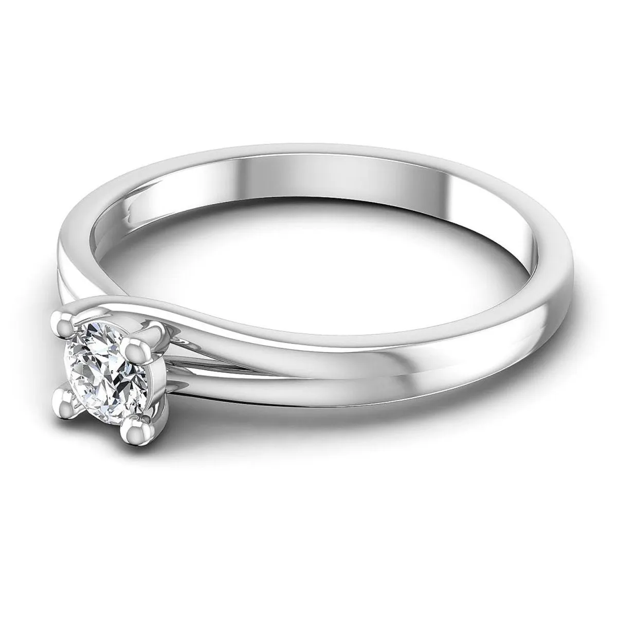 0.35-1.50 CT Round Cut Diamonds - Solitaire Ring