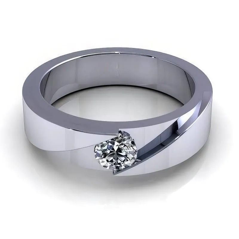 0.35-1.50 CT Round Cut Diamonds - Solitaire Ring