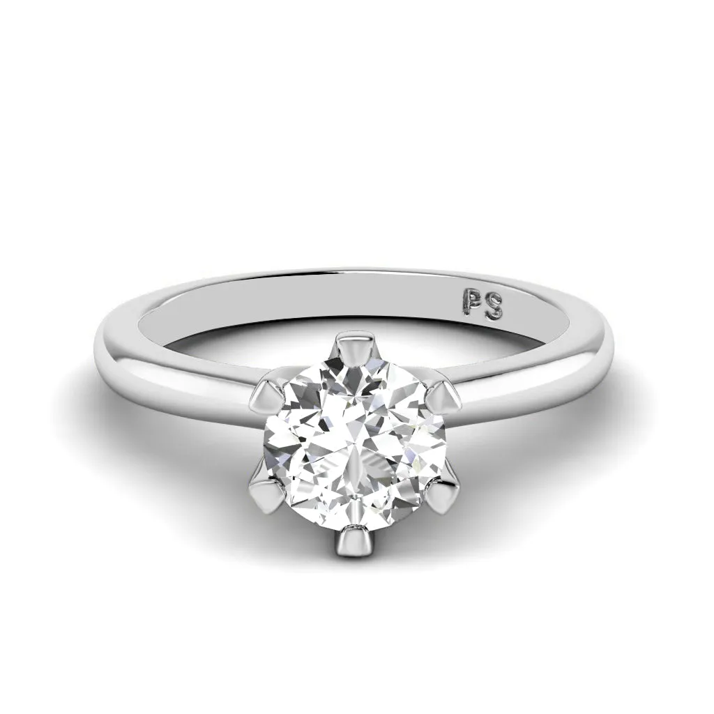 0.35-1.50 CT Round Cut Diamonds - Solitaire Ring