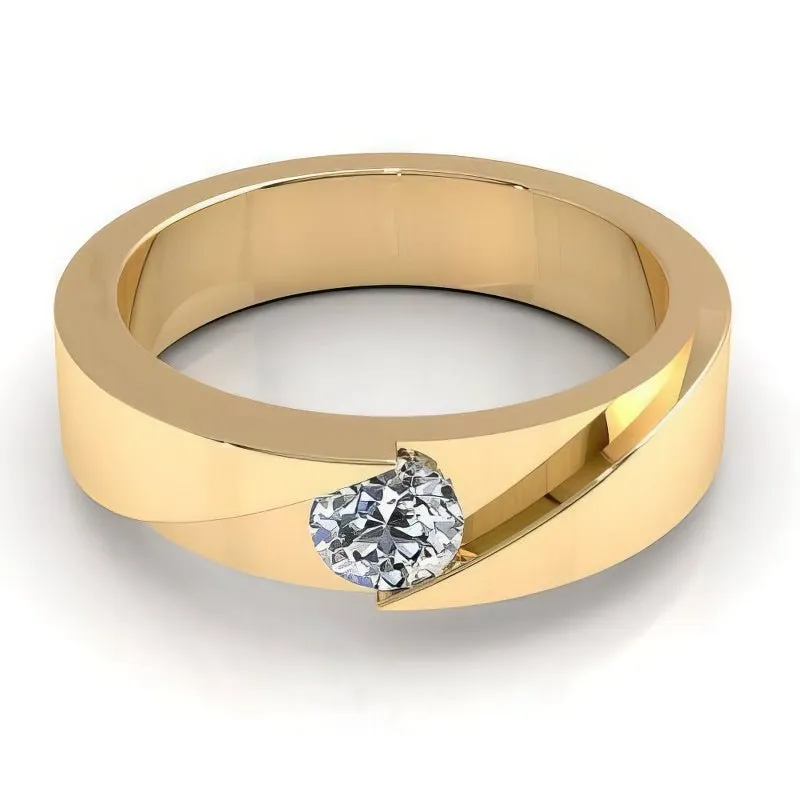 0.35-1.50 CT Round Cut Diamonds - Solitaire Ring