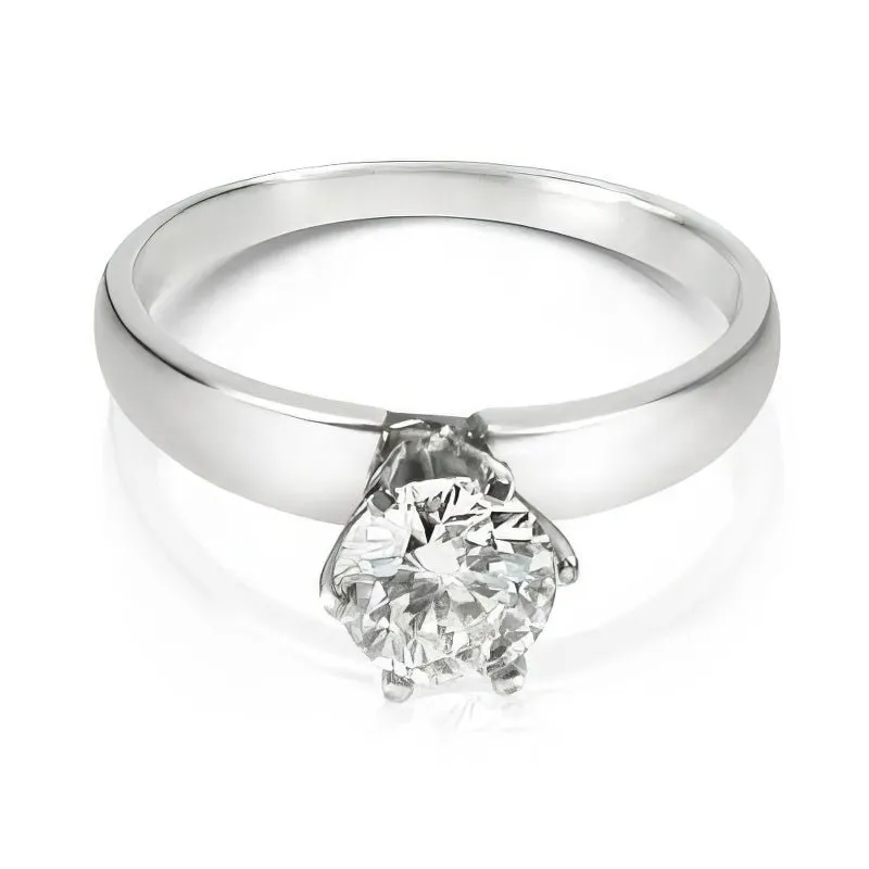 0.35-1.50 CT Round Cut Diamonds - Solitaire Ring