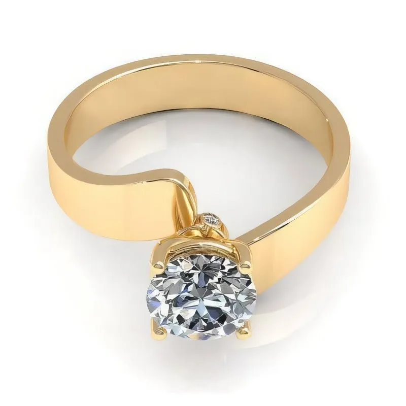 0.35-1.50 CT Round Cut Diamonds - Solitaire Ring
