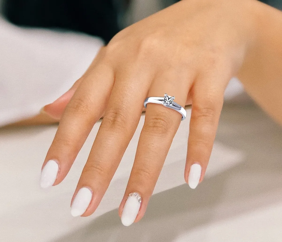 0.35-1.50 CT Round Cut Diamonds - Solitaire Ring