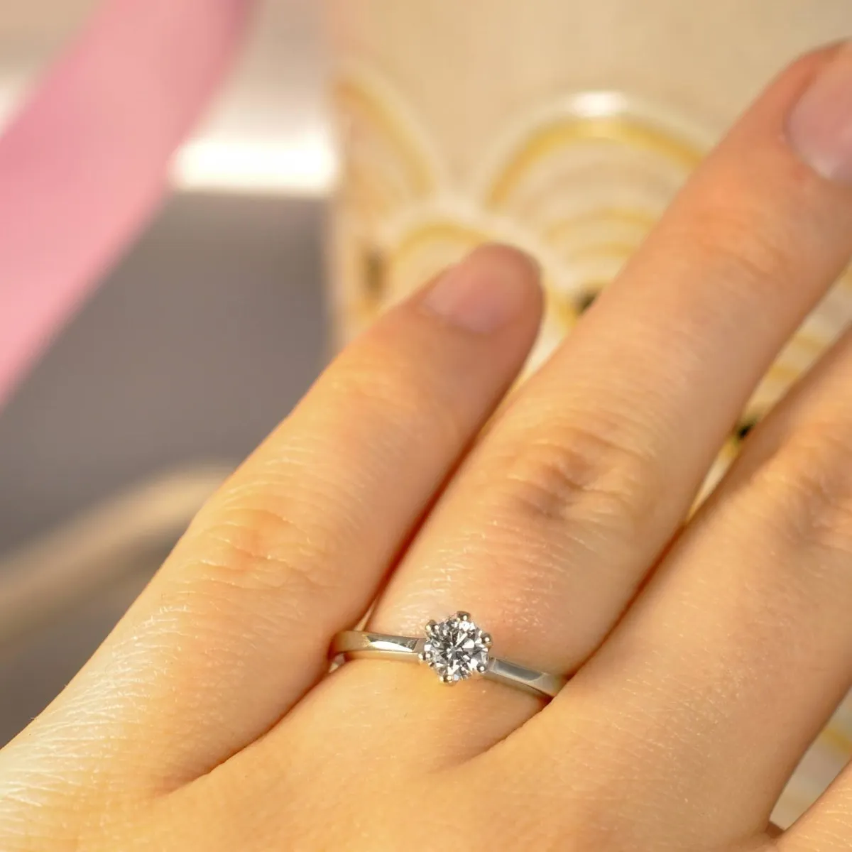 0.35-1.50 CT Round Cut Diamonds - Solitaire Ring