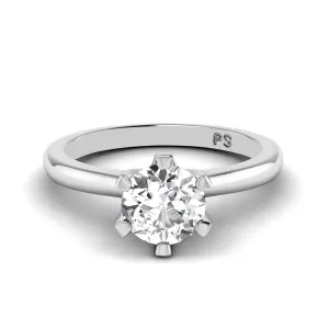 0.35-1.50 CT Round Cut Diamonds - Solitaire Ring