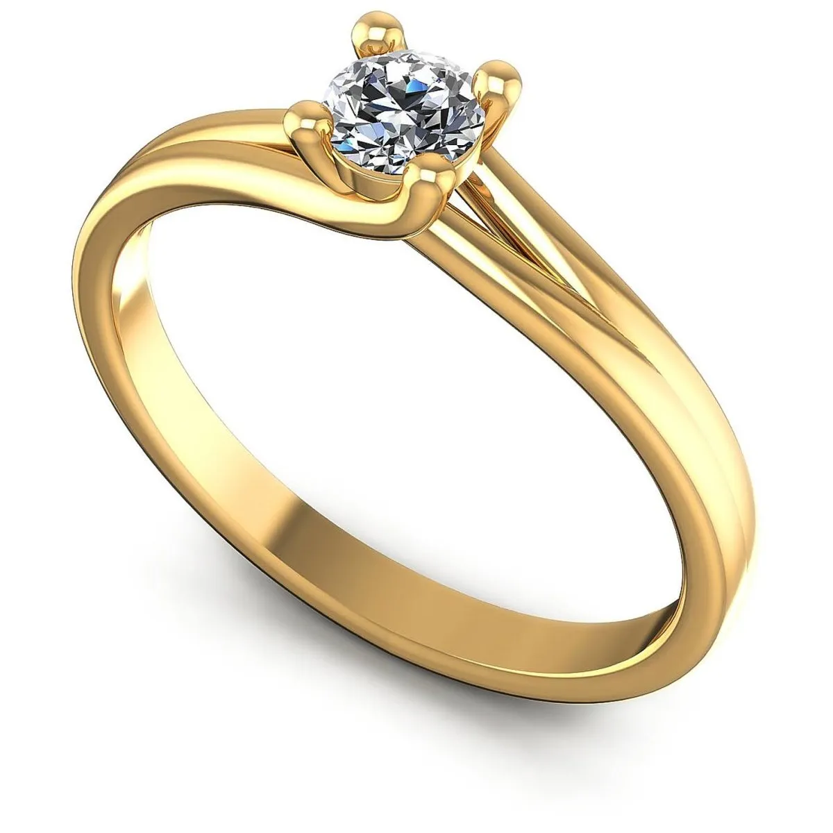 0.35-1.50 CT Round Cut Diamonds - Solitaire Ring