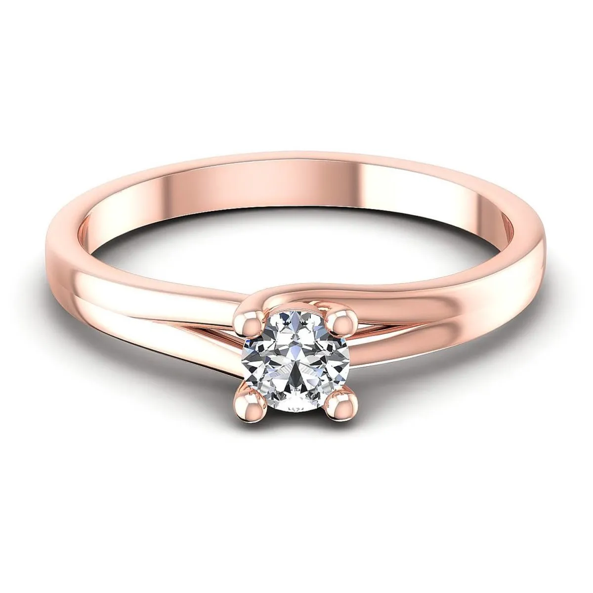 0.35-1.50 CT Round Cut Diamonds - Solitaire Ring