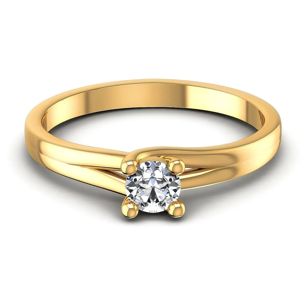 0.35-1.50 CT Round Cut Diamonds - Solitaire Ring