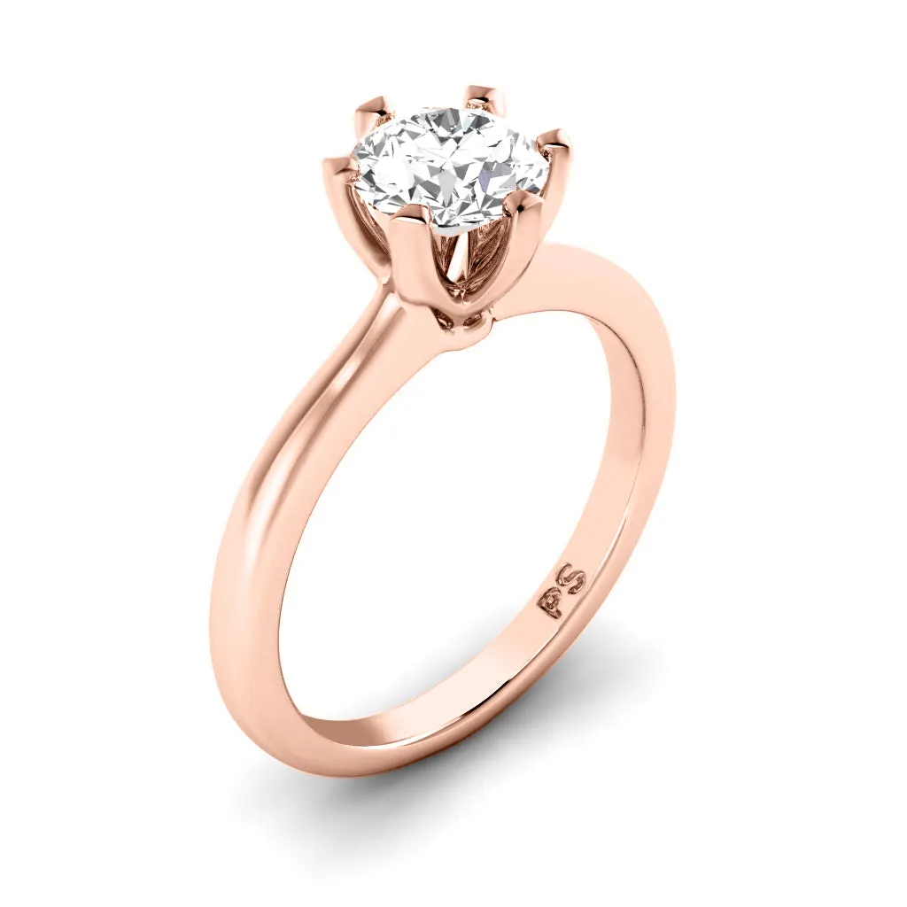 0.35-1.50 CT Round Cut Diamonds - Solitaire Ring