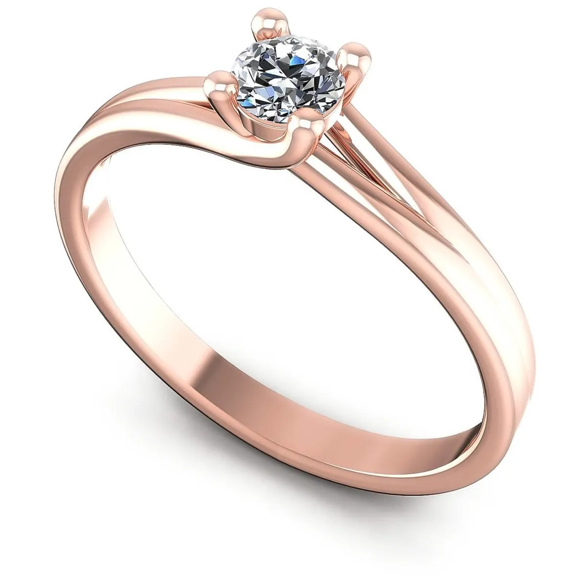0.35-1.50 CT Round Cut Diamonds - Solitaire Ring