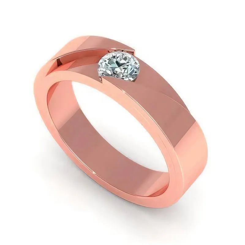 0.35-1.50 CT Round Cut Diamonds - Solitaire Ring
