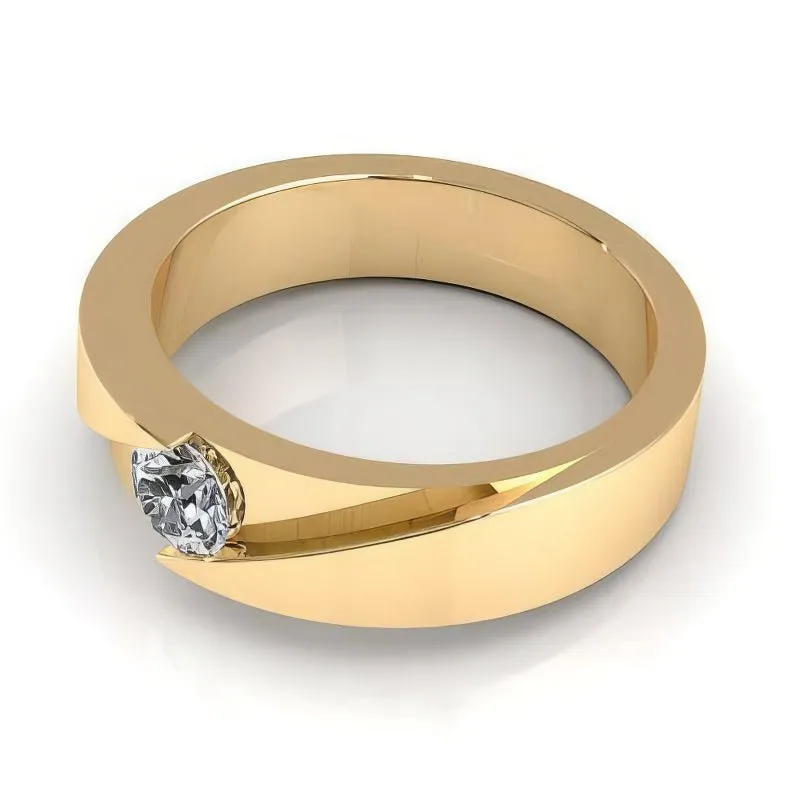 0.35-1.50 CT Round Cut Diamonds - Solitaire Ring