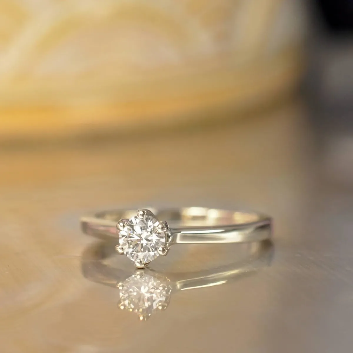 0.35-1.50 CT Round Cut Diamonds - Solitaire Ring