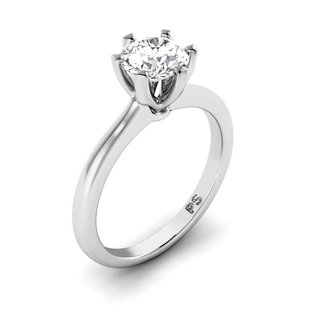 0.35-1.50 CT Round Cut Diamonds - Solitaire Ring