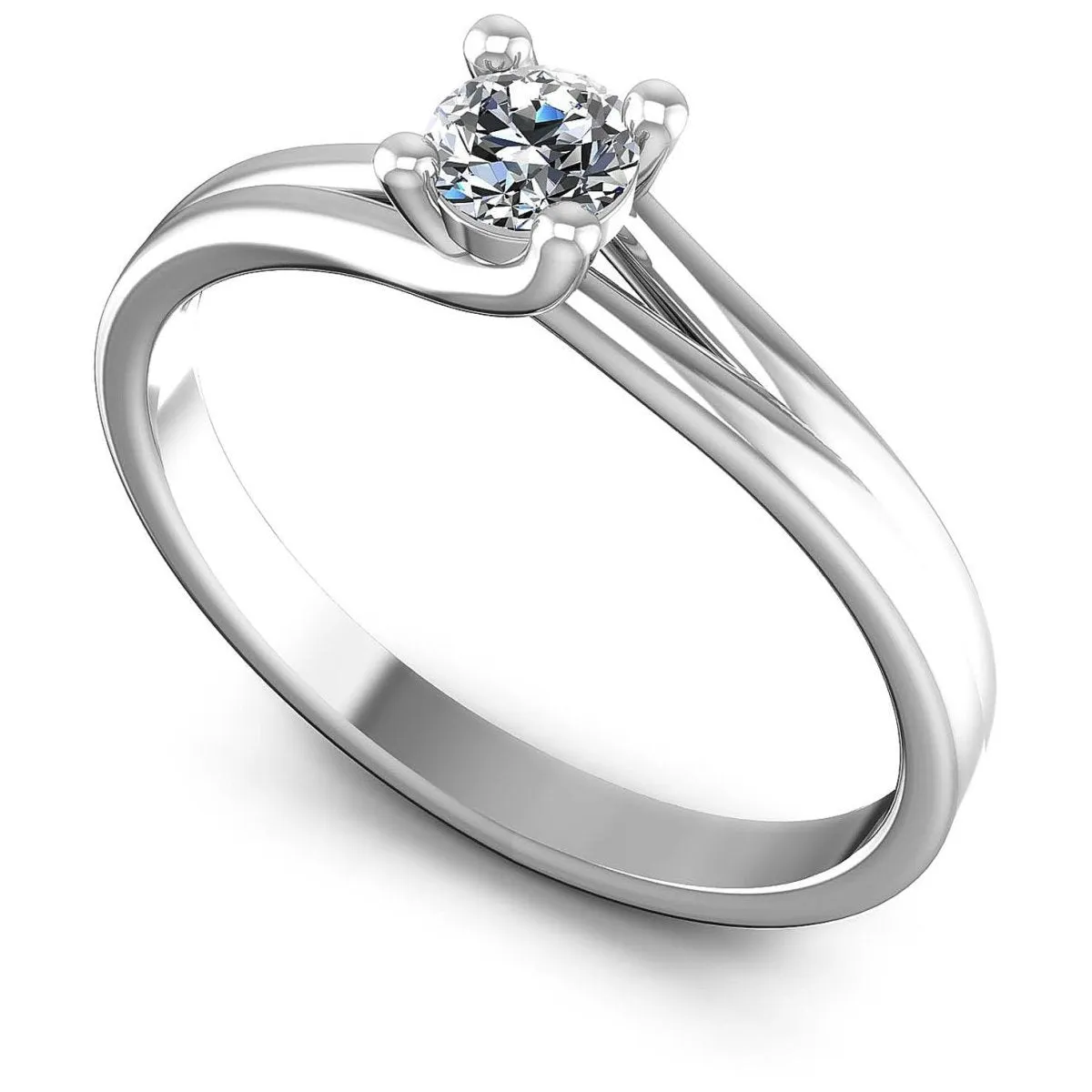 0.35-1.50 CT Round Cut Diamonds - Solitaire Ring