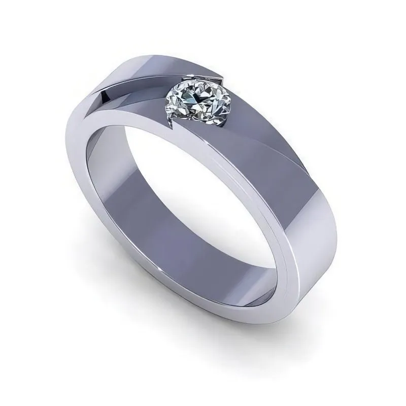 0.35-1.50 CT Round Cut Diamonds - Solitaire Ring