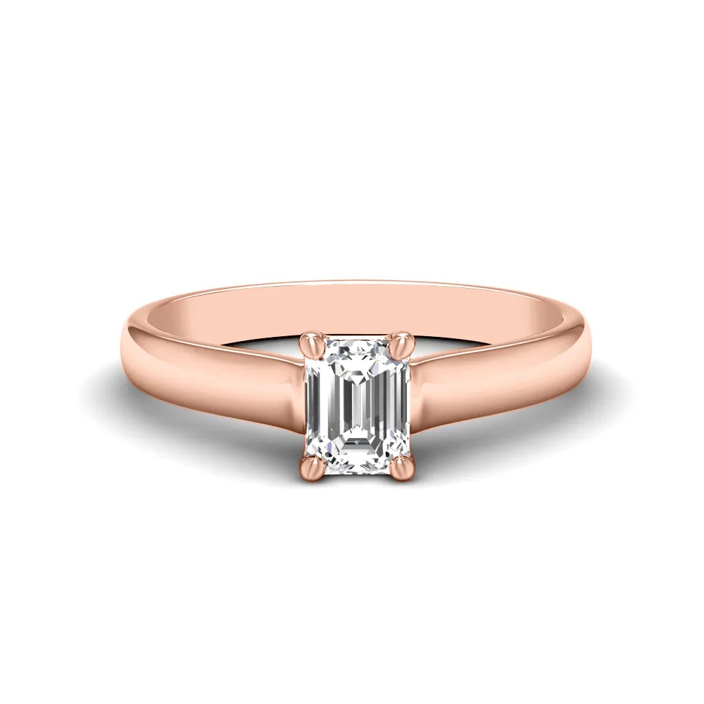 0.50-3.00 CT Emerald Cut Lab Grown Diamonds - Solitaire Ring