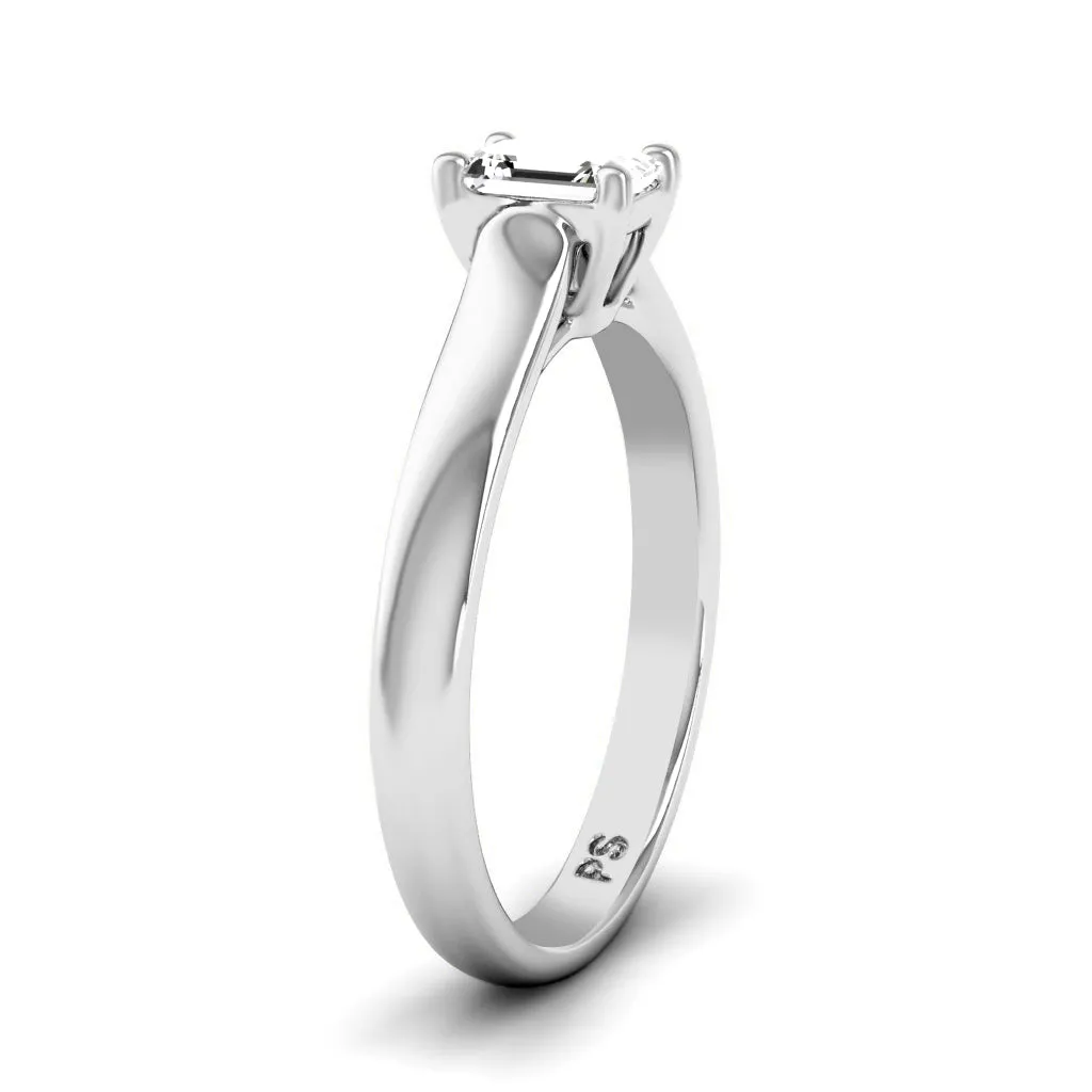 0.50-3.00 CT Emerald Cut Lab Grown Diamonds - Solitaire Ring