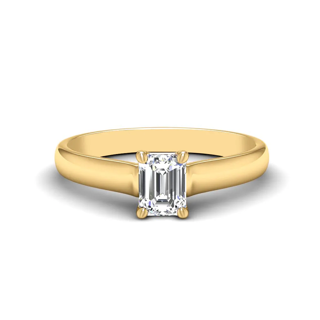 0.50-3.00 CT Emerald Cut Lab Grown Diamonds - Solitaire Ring