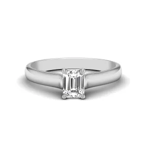 0.50-3.00 CT Emerald Cut Lab Grown Diamonds - Solitaire Ring