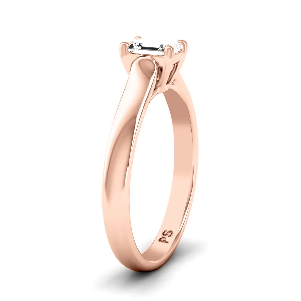 0.50-3.00 CT Emerald Cut Lab Grown Diamonds - Solitaire Ring