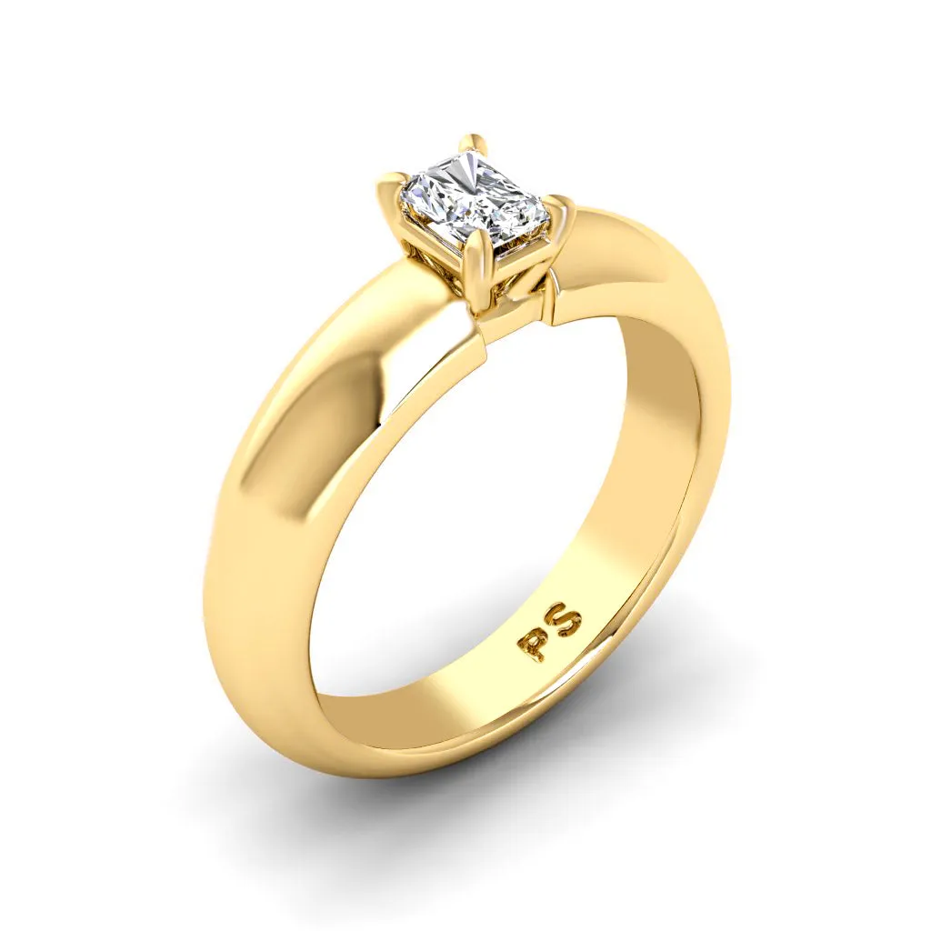 0.50-3.00 CT Radiant Cut Lab Grown Diamonds - Solitaire Ring