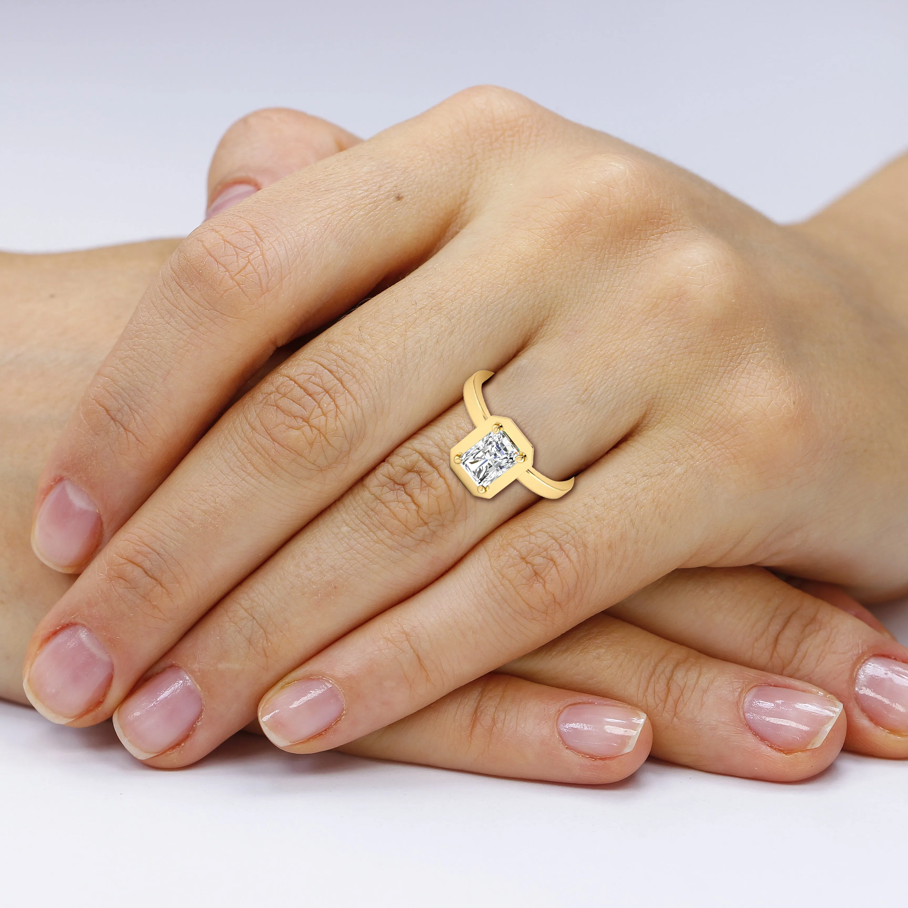 0.50-3.00 CT Radiant Cut Lab Grown Diamonds - Solitaire Ring