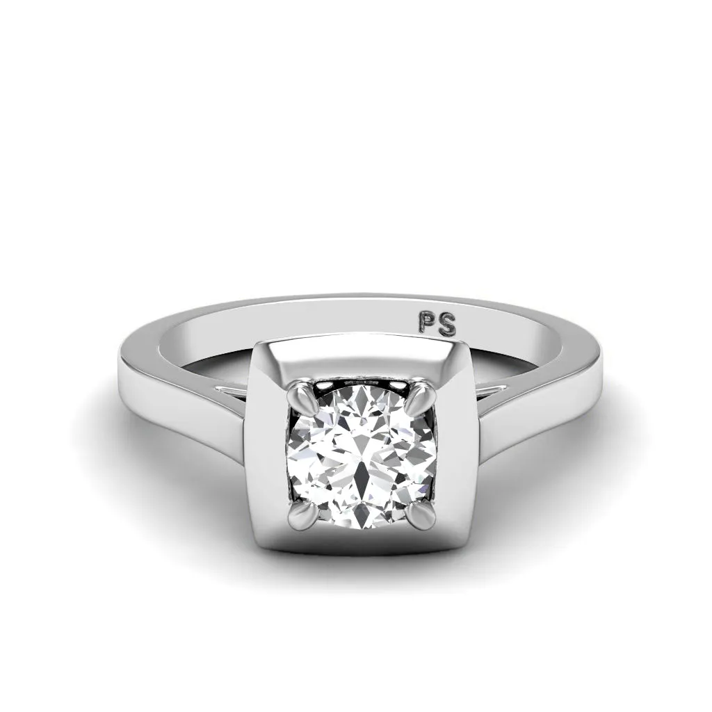 0.50-3.00 CT Round Cut Lab Grown Diamonds - Solitaire Ring