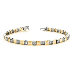 0.50 ct. Diamond Vintage Inspired Tennis Bracelet Milgrain Prong Set