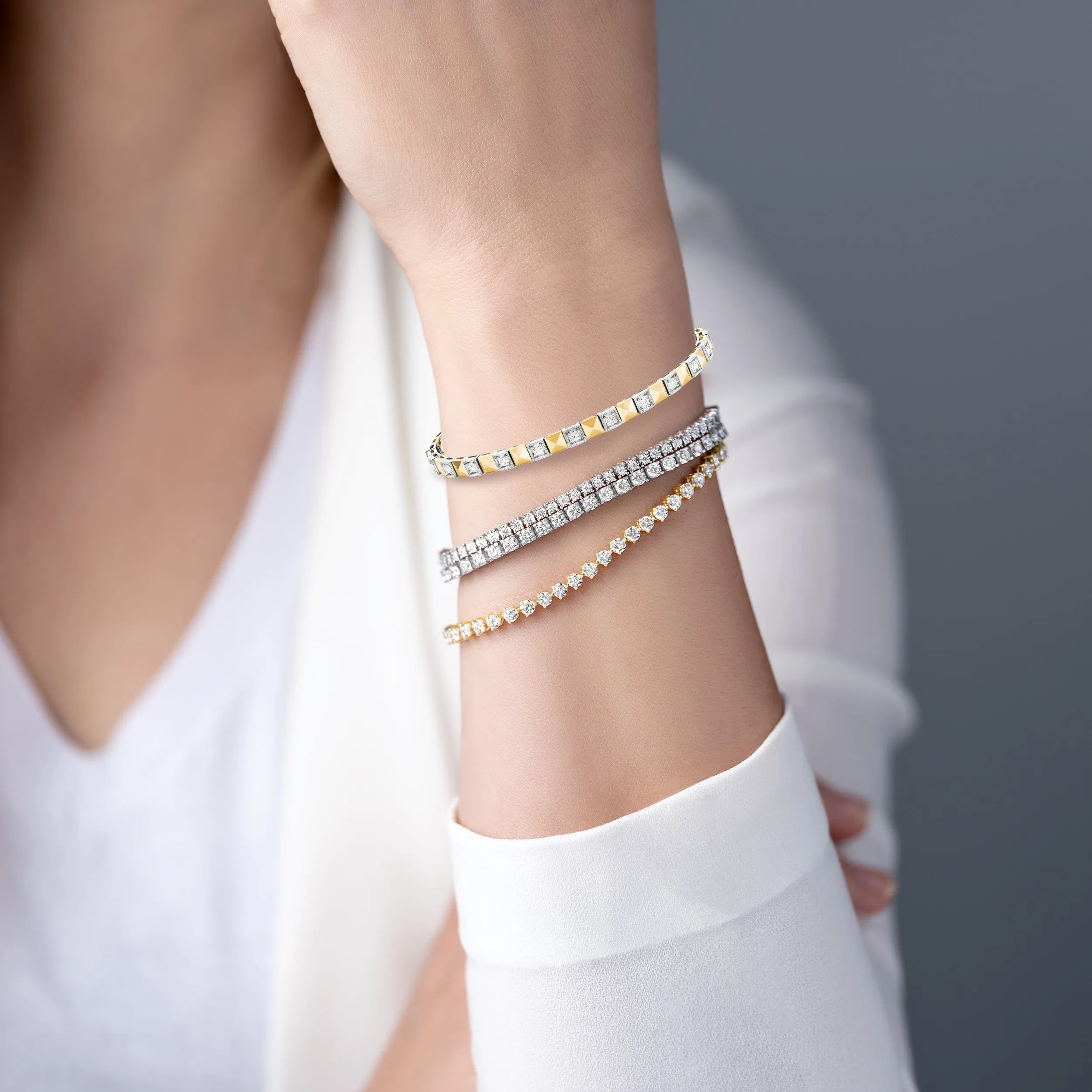 0.50 ct. Diamond Vintage Inspired Tennis Bracelet Milgrain Prong Set