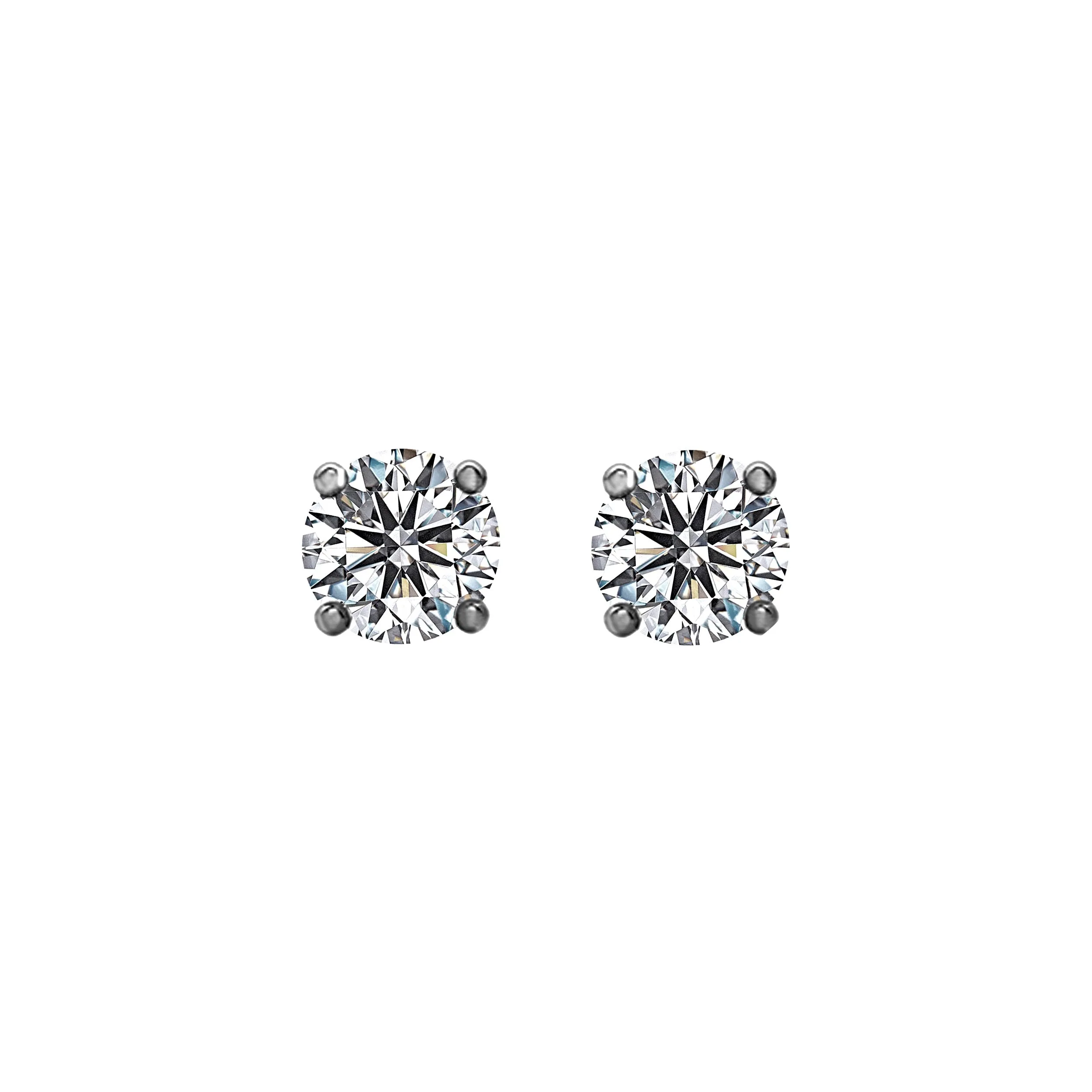 0.50tcw Round Diamonds in 14K White Gold Solitaire Stud Earrings