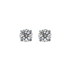 0.50tcw Round Diamonds in 14K White Gold Solitaire Stud Earrings