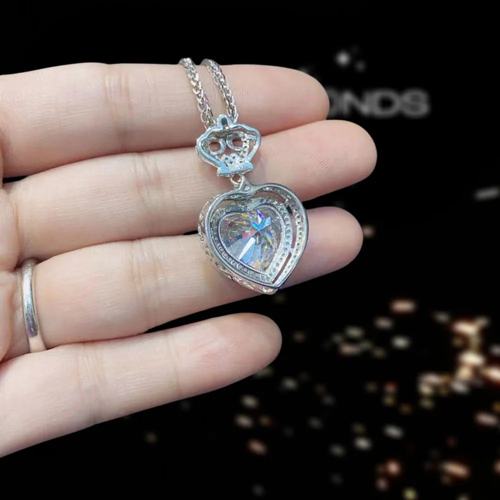 10 Ct Diamond Clavicle Crown Necklace
