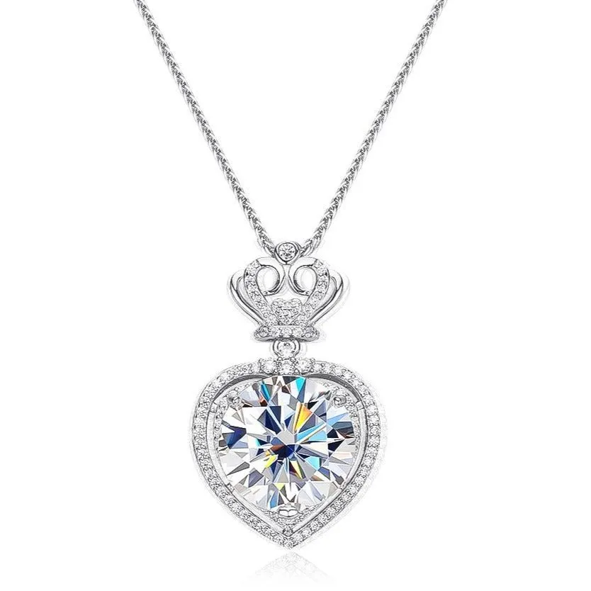 10 Ct Diamond Clavicle Crown Necklace