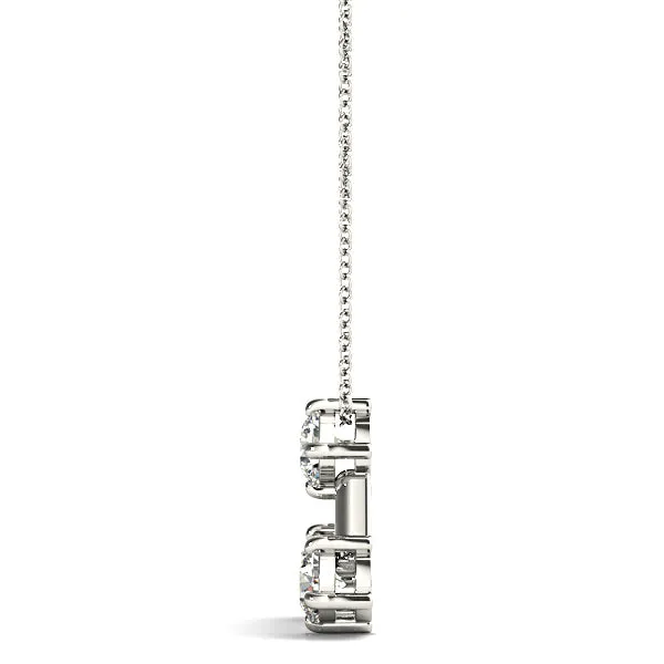 1.00 ctw Round Diamond Three Stone Necklace Pendant
