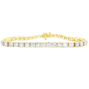 10.11ct 18k Yellow Gold Diamond Bracelet