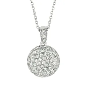 1.05 Carat Natural Diamond Necklace Pendant 14K White Gold G SI