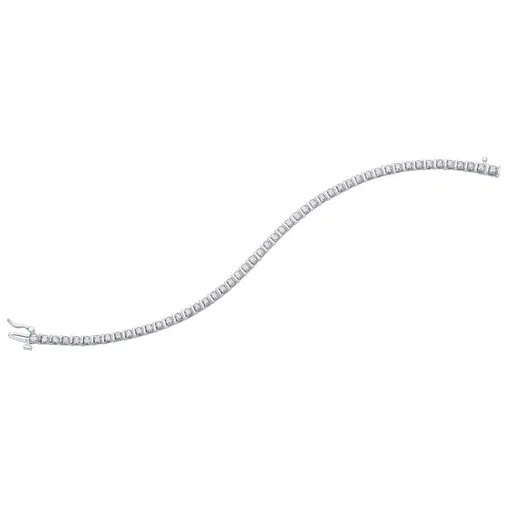 10K White or Yellow Gold (1.00ct) Diamond Tennis Bracelet White