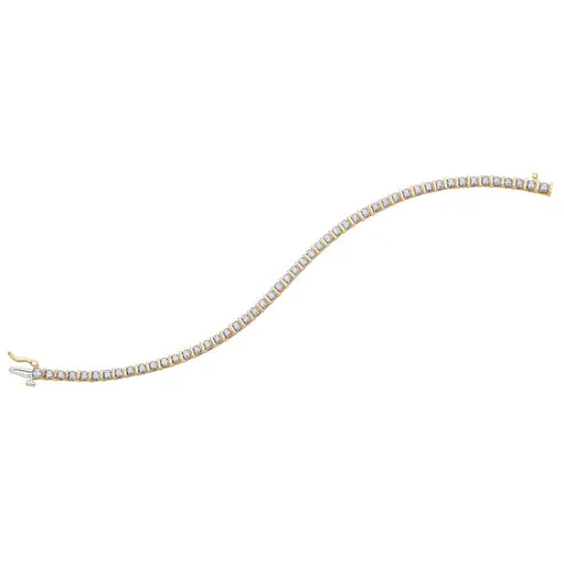 10K White or Yellow Gold (1.00ct) Diamond Tennis Bracelet White