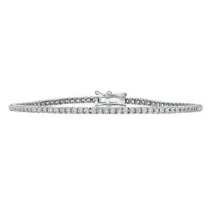 1.15 Carat Natural Diamond Tennis Bracelet G SI 14K White Gold 8''